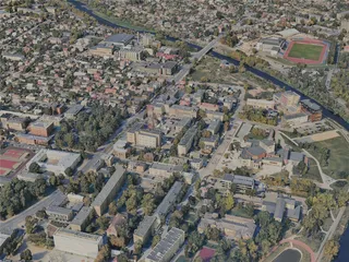 Panevezys City, Lithuania (2023) 3D Model preview