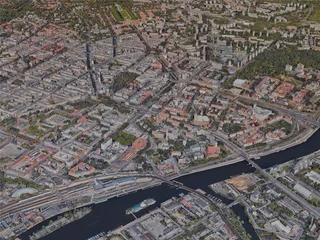 Szczecin City, Poland (2023) 3D Model preview