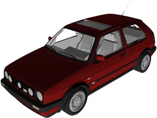 Volkswagen Golf (1992) 3D Model preview
