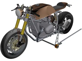 BMW R1100 Cafe Racer 3D Model preview