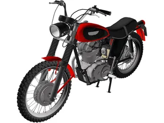 Ducati 350 Scrambler (1971) 3D Model preview