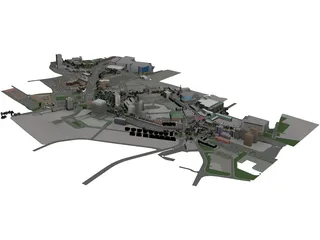 Warwick City, UK 3D Model preview