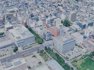 Akita City, Japan (2025) 3D Model preview