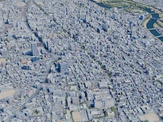 Okayama City, Japan (2025) 3D Model preview
