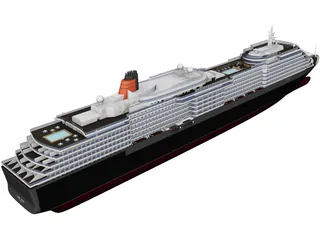 Queen Victoria Cruise Ship 3D Model preview