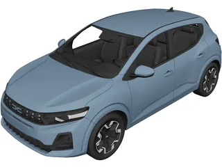 Dacia Sandero (2026) 3D Model preview