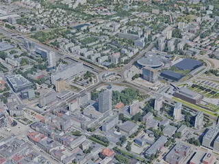 Katowice City, Poland (2025) 3D Model preview