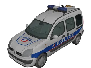 Renault Kangoo Police 3D Model preview