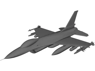 F-16 Fighting Falcon 3D Model preview