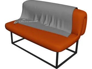 Sofa Bed 3D Model preview