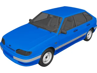 VAZ 2114 3D Model preview