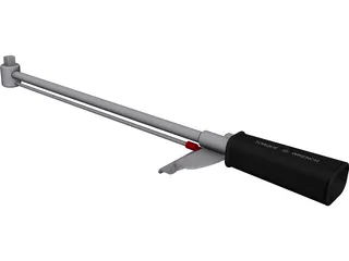 Torsion Style Torque Wrench 3D Model preview