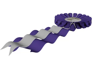 Blue Ribbon 3D Model preview