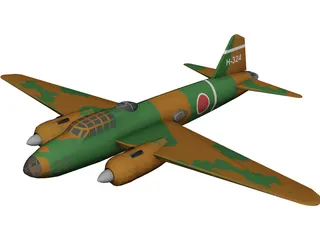 Mitsubishi G4M1 Betty 3D Model preview