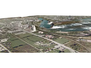 Niagara Falls City 3D Model preview