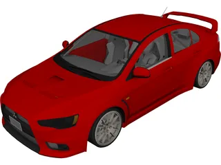 Mitsubishi Lancer Evo X (2008) 3D Model preview
