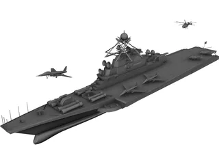 Aircraft Carrier KBNS 3D Model preview