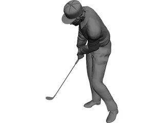 Golf Player 3D Model preview