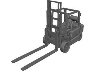 Forklift YALE with Operator 3D Model preview
