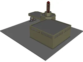 Service Station 3D Model preview