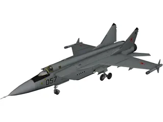 MiG-31A Foxhound 3D Model preview