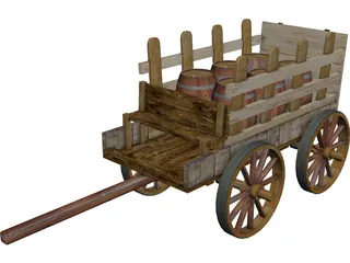 Cart of Barn 3D Model preview