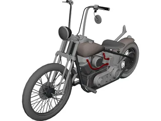Harley-Davidson Custom 3D Model preview