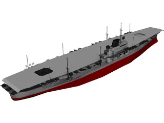 Shinano Aircraft Carrier 3D Model preview