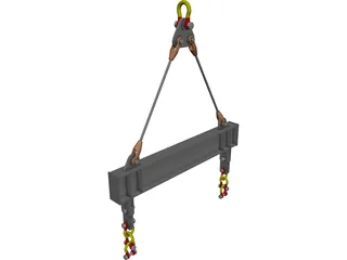 Spreader Beam 3D Model preview