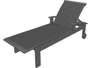 Lawn Chair 3D Model preview