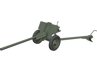 F-22 AT Gun 3D Model preview