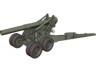 M115 Howitzer 3D Model preview
