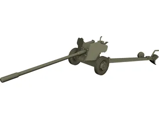 MT-12 AT Gun 3D Model preview