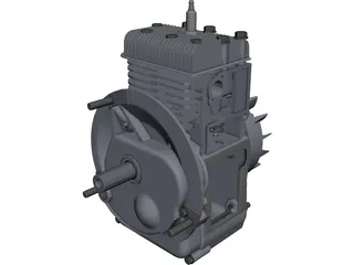 Briggs&Stratton Lawn Mower Engine 3D Model preview