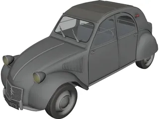 Citroen 2CV 3D Model preview