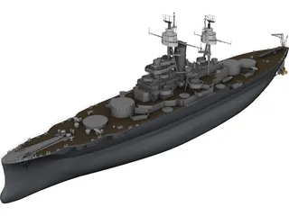 USS Oklahoma 3D Model preview