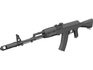 Kalasnikov AK-74 3D Model preview