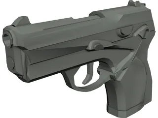 Berretta 9mm Pistol 3D Model preview