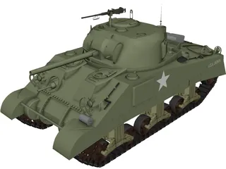 M4A3 (75) W Sherman 3D Model preview