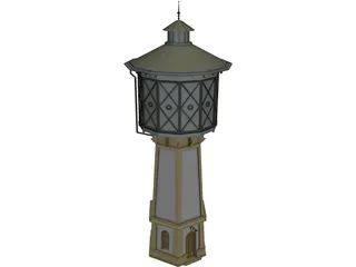 Water Tower 3D Model preview