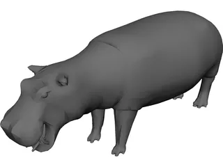 Hippopotamus 3D Model preview