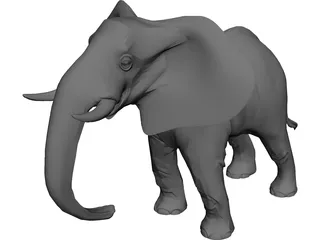 Elephant 3D Model preview