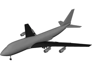 Boeing 747-200 3D Model preview