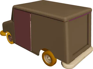 Mail Truck 3D Model preview