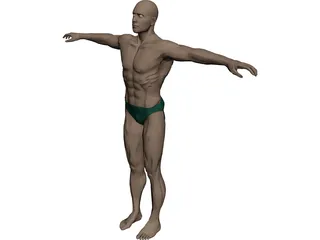 Swimmer Athlete 3D Model preview