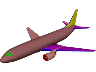 Boeing 737-300 3D Model preview