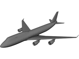 Boeing 747-400 3D Model preview