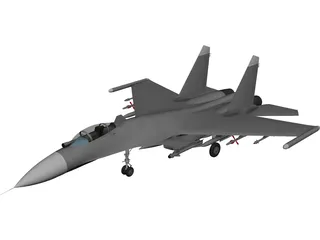 Sukhoi Su-27 Flanker 3D Model preview