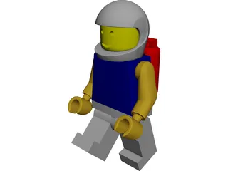 Legoman in Space Suit 3D Model preview