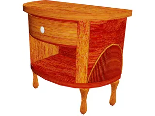 Night Stand Table 3D Model preview